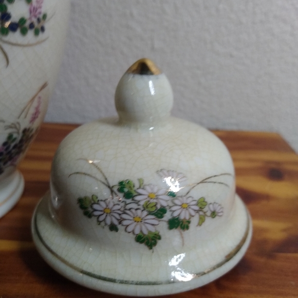 Satsuma Art Vintage Satsuma Golden Peacock Vase Poshmark